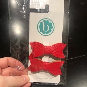 Cherry Red Baby Bling Alligator Clips